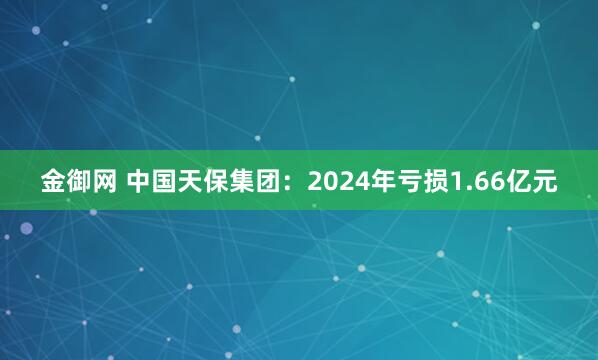 金御网 中国天保集团：2024年亏损1.66亿元